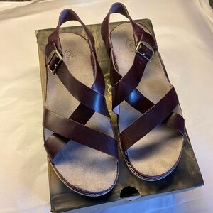 Chaco Wayfarer Leather Fig Sandals 9